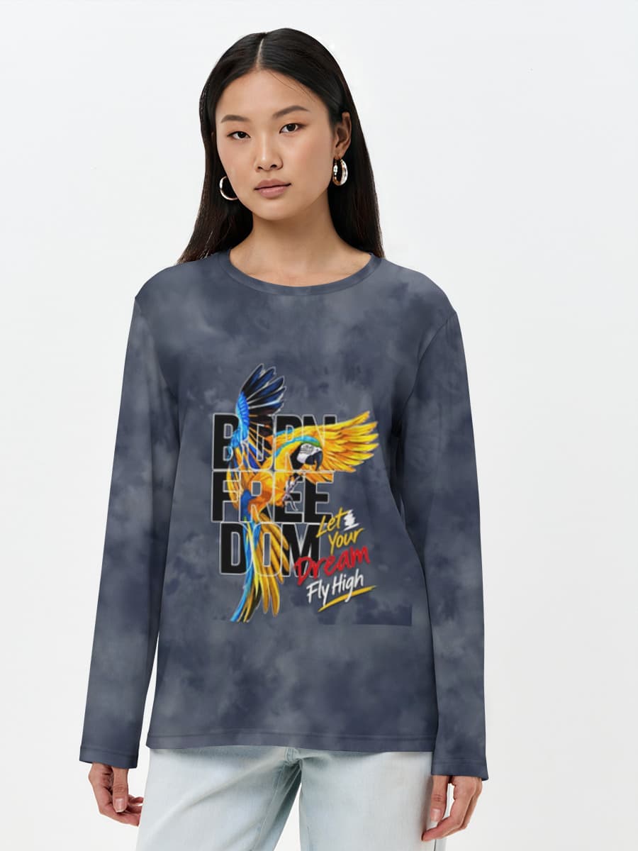T-shirt Coton Manches Longues Femme
