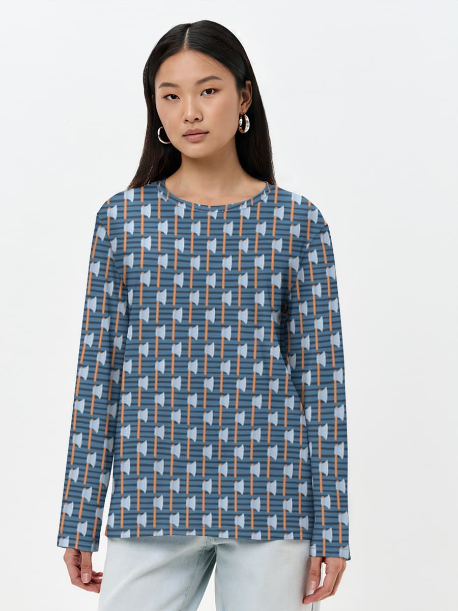 Camisa de manga larga para mujer. Algodón.