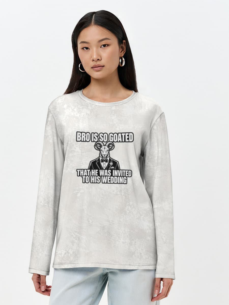 Damen Baumwoll Langarmshirt
