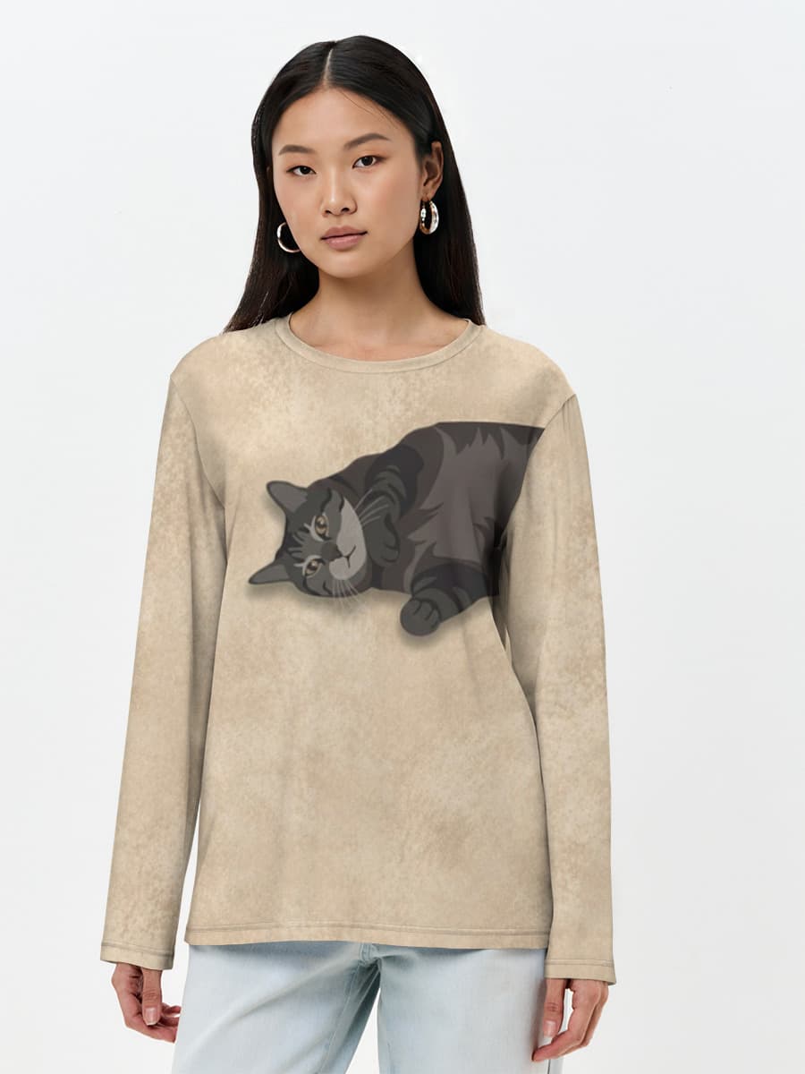 Women's long sleeve shirt. Cotton