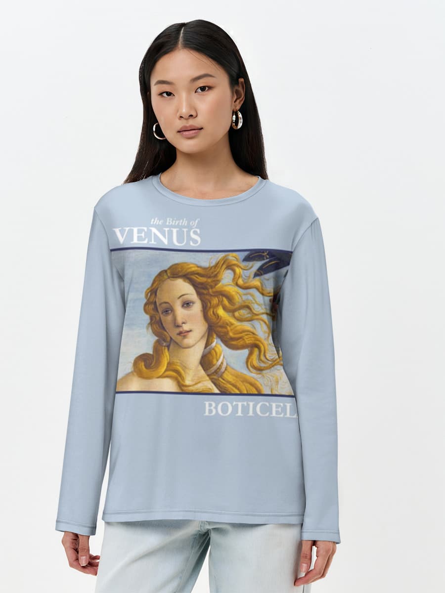 T-shirt Coton Manches Longues Femme
