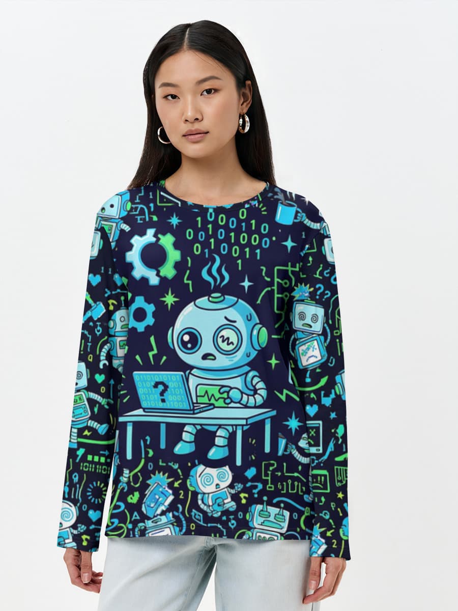 Women's long sleeve shirt. Cotton