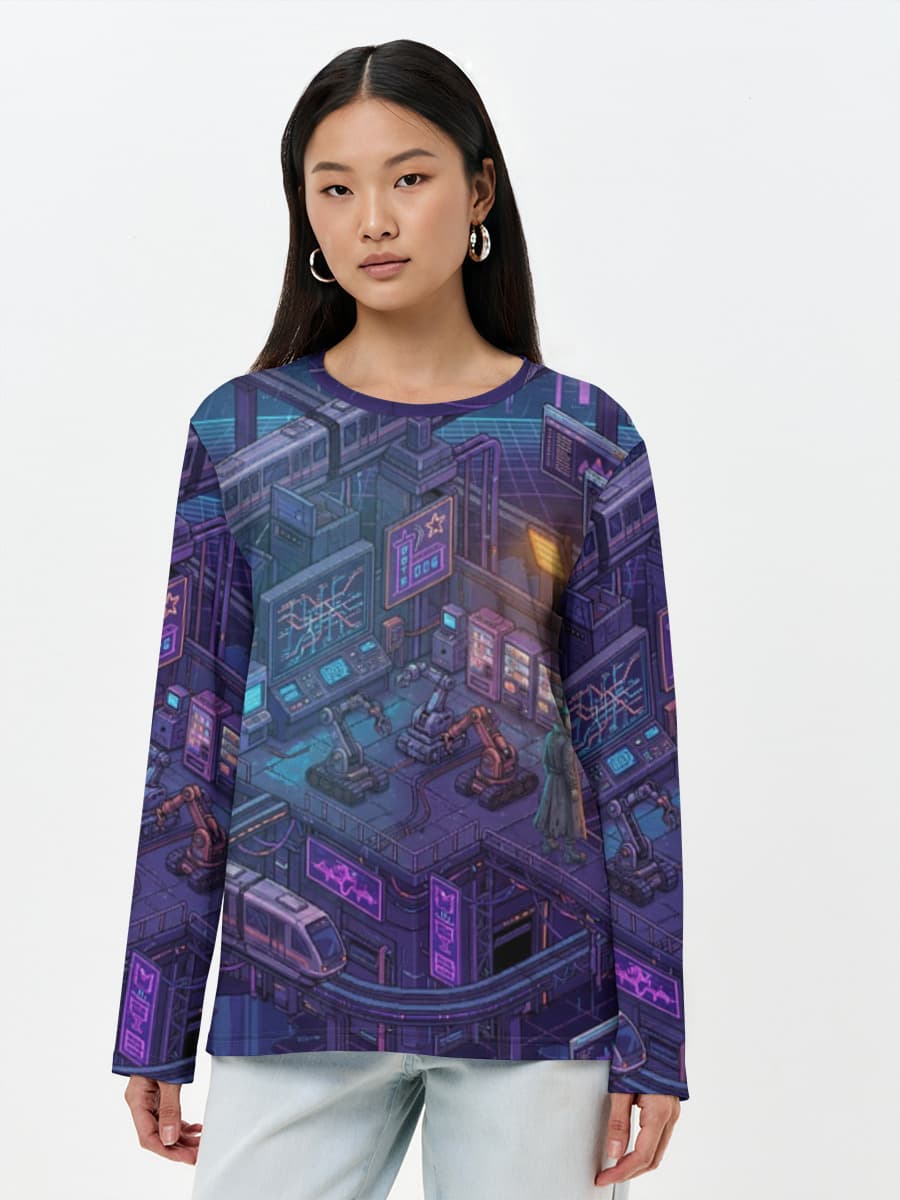 Women's long sleeve shirt. Cotton