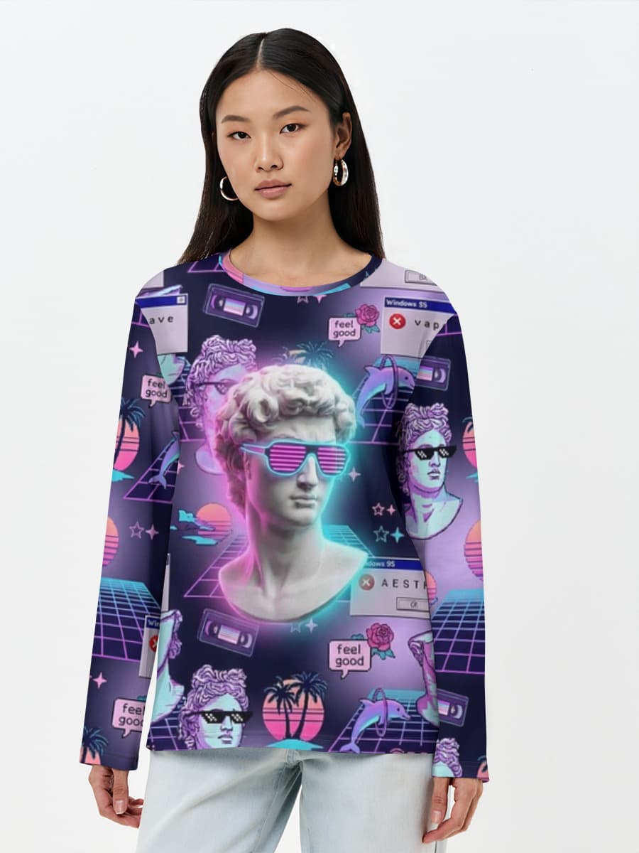 Women's long sleeve shirt. Cotton