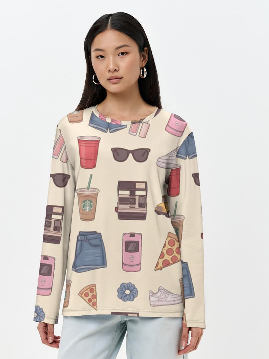 Women's long sleeve shirt. Cotton