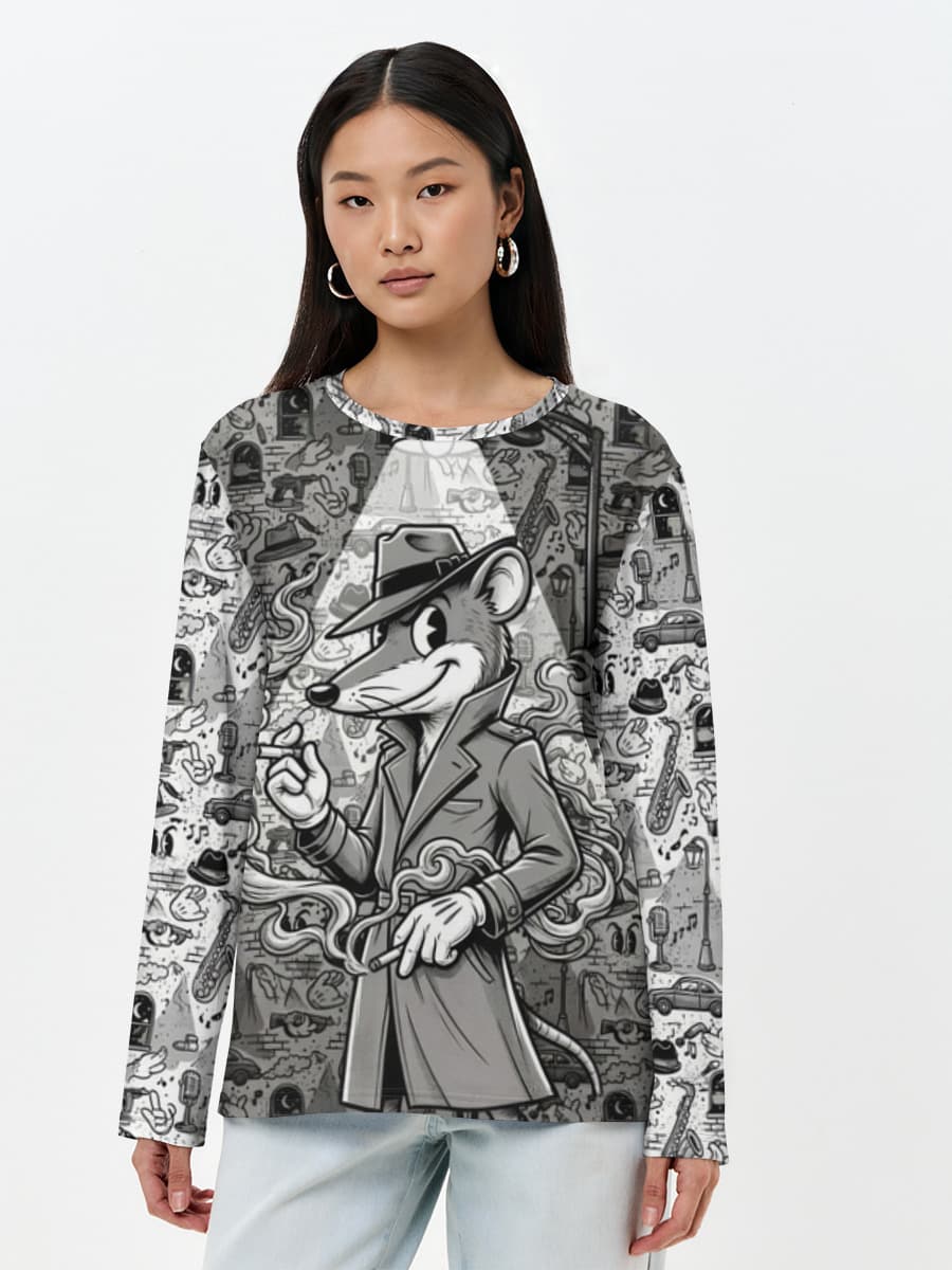 Women's long sleeve shirt. Cotton