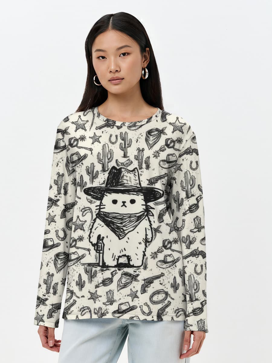 Women's long sleeve shirt. Cotton