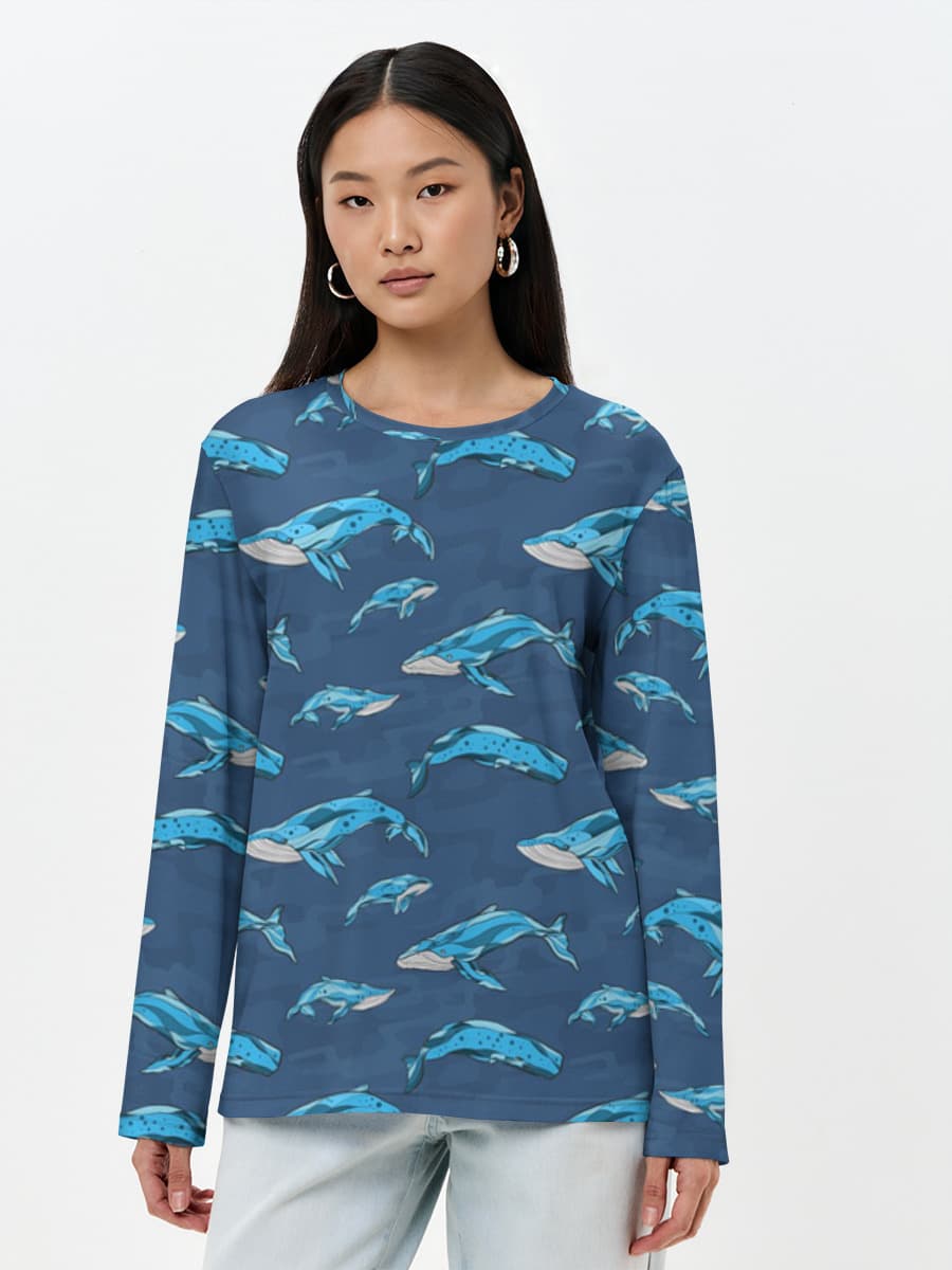 Women's long sleeve shirt. Cotton