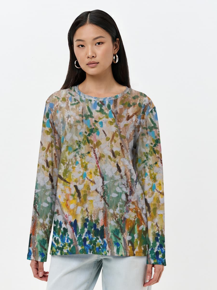 Women's long sleeve shirt. Cotton