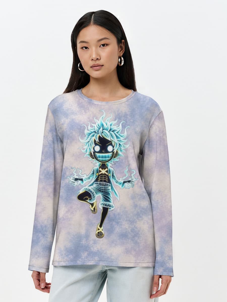 Camisa de manga larga para mujer. Algodón.