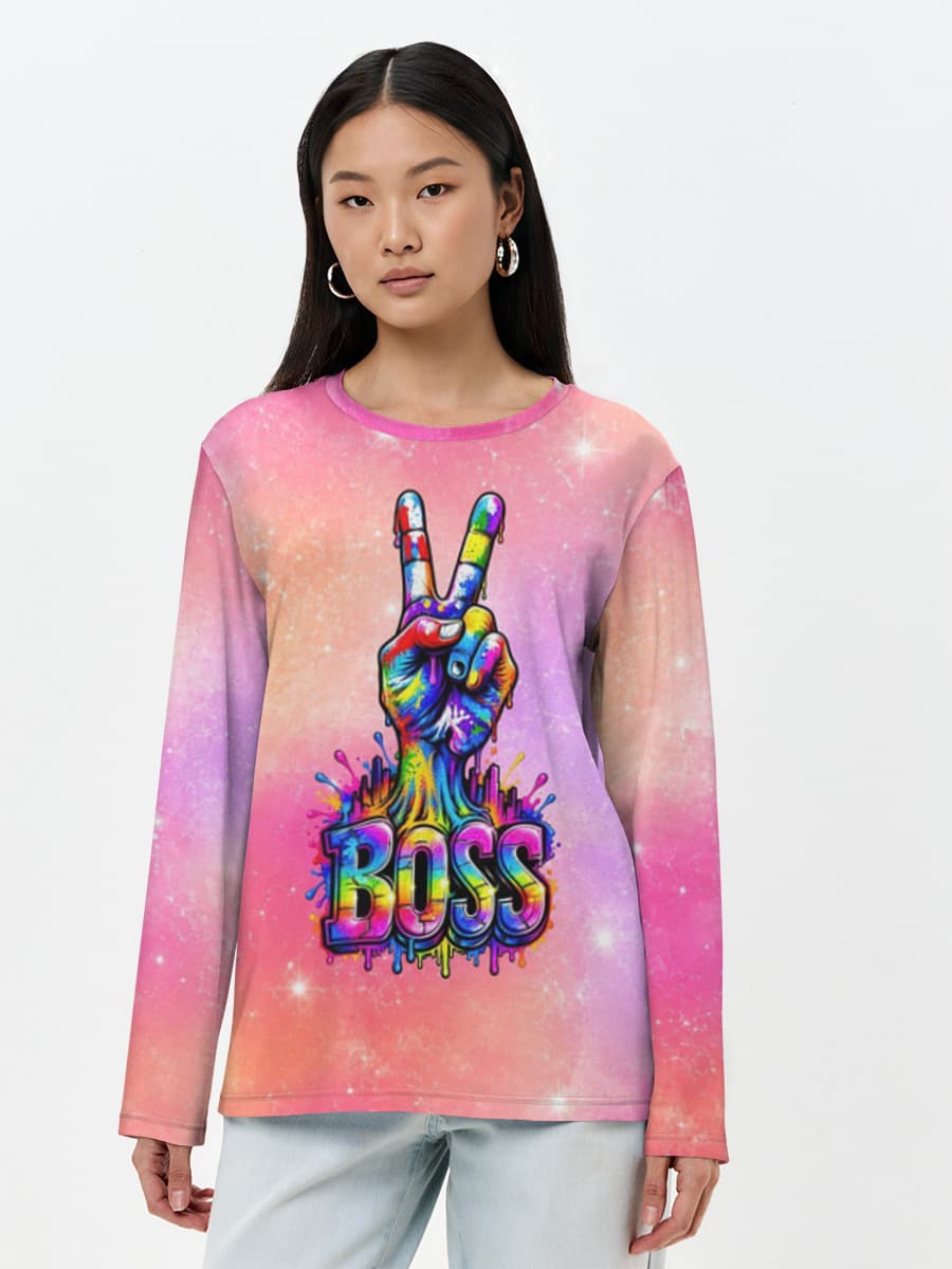 Women's long sleeve shirt. Cotton