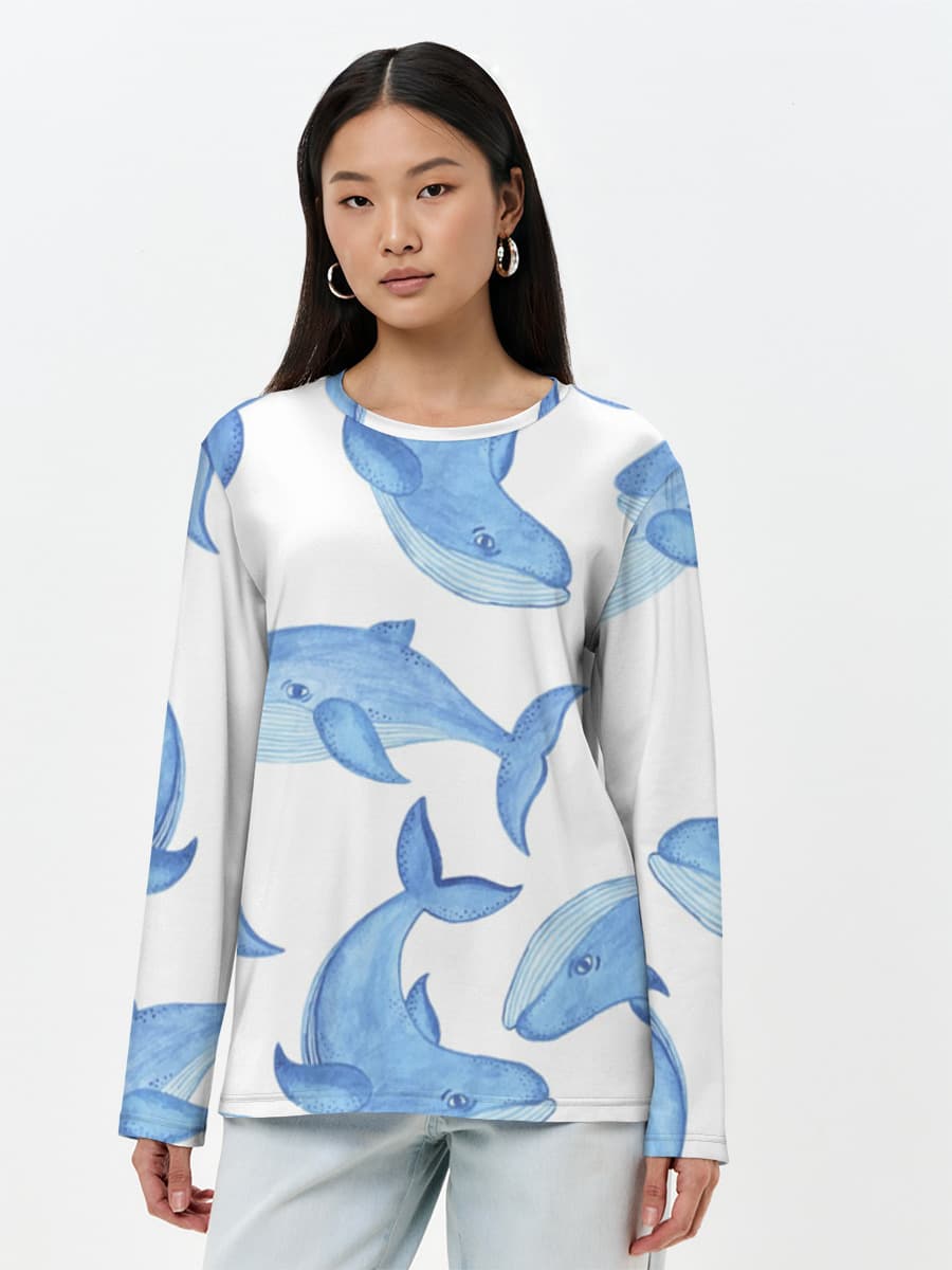 Women's long sleeve shirt. Cotton