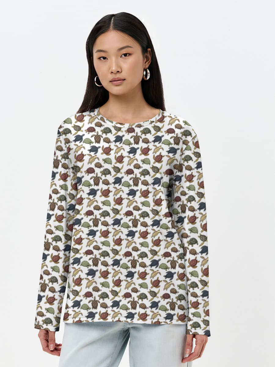 Women's long sleeve shirt. Cotton