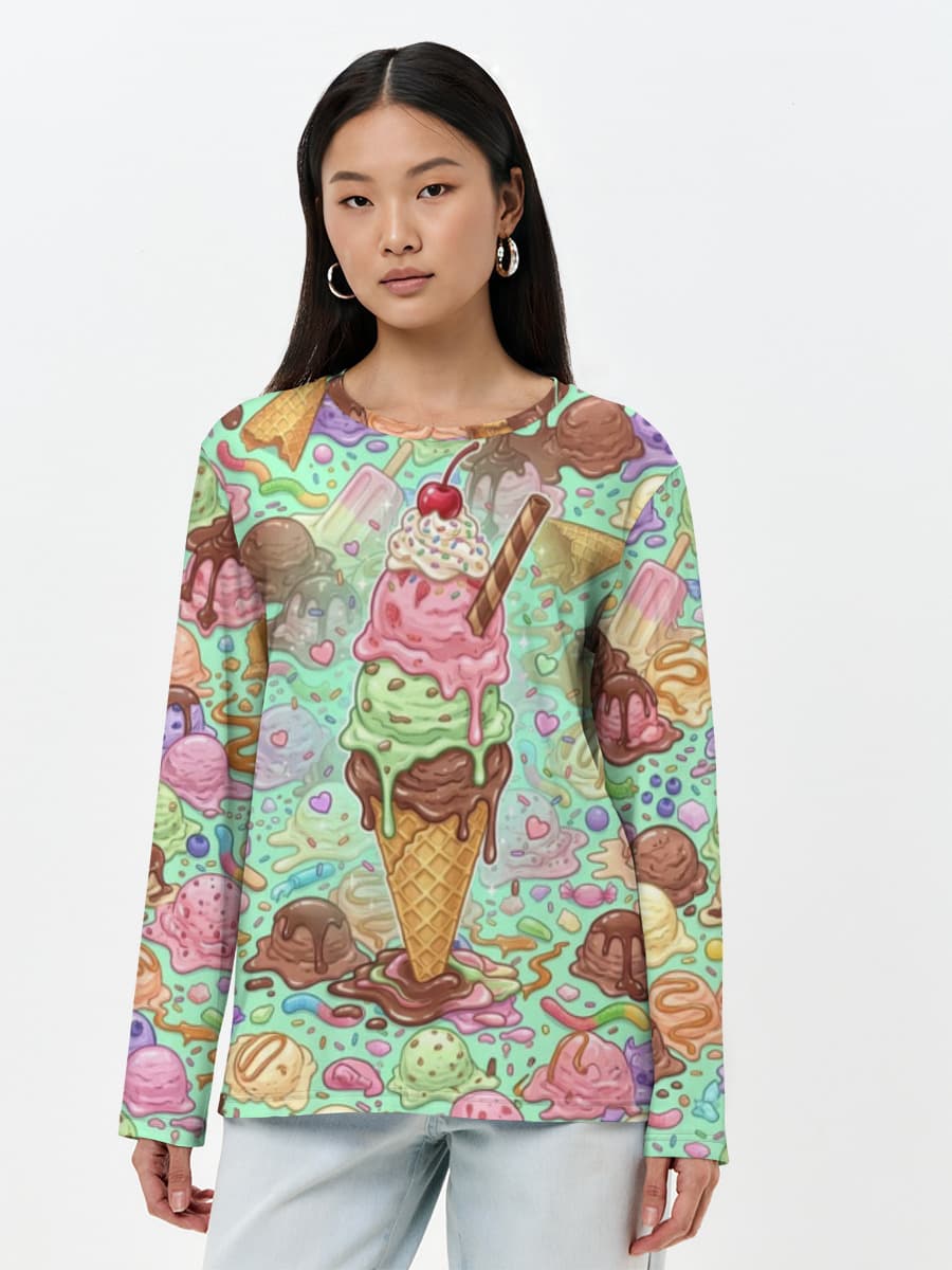 Women's long sleeve shirt. Cotton