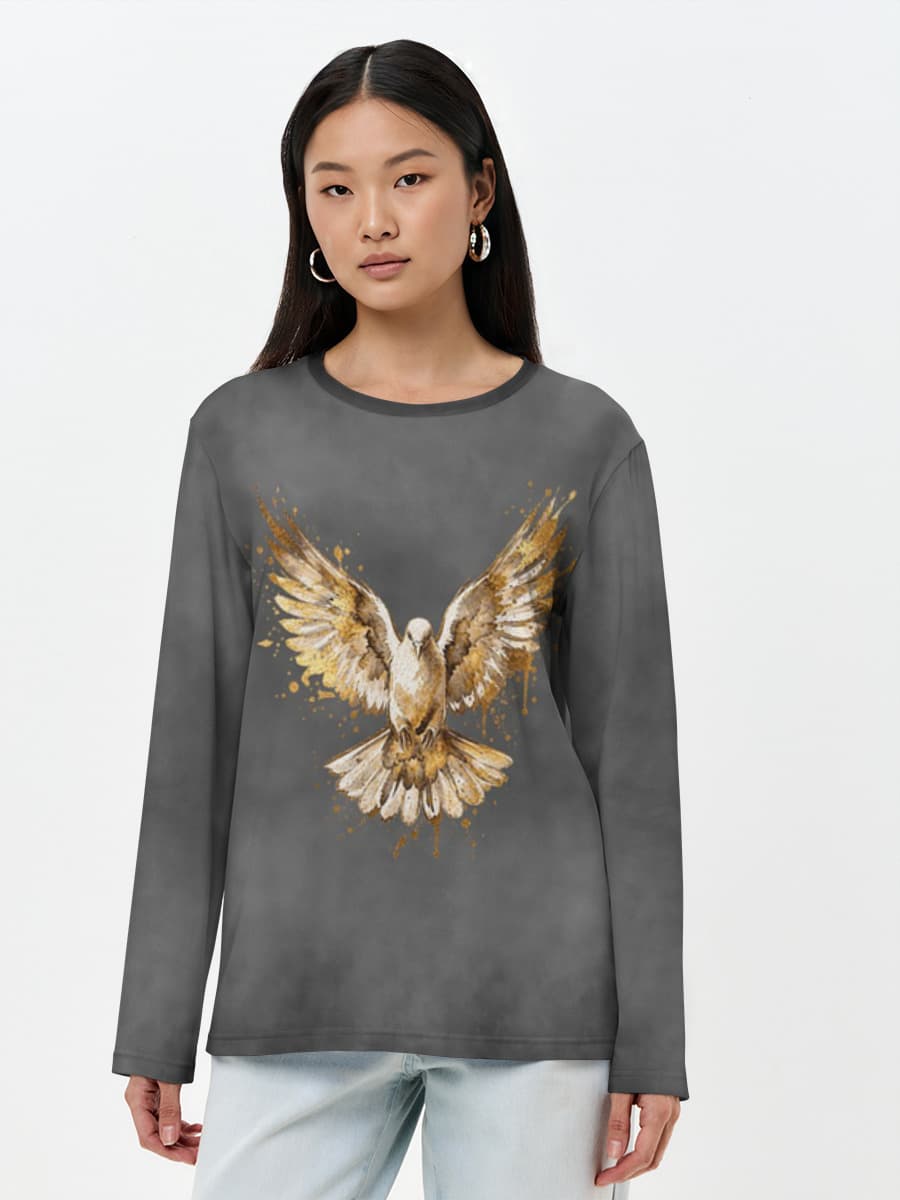 Women's long sleeve shirt. Cotton