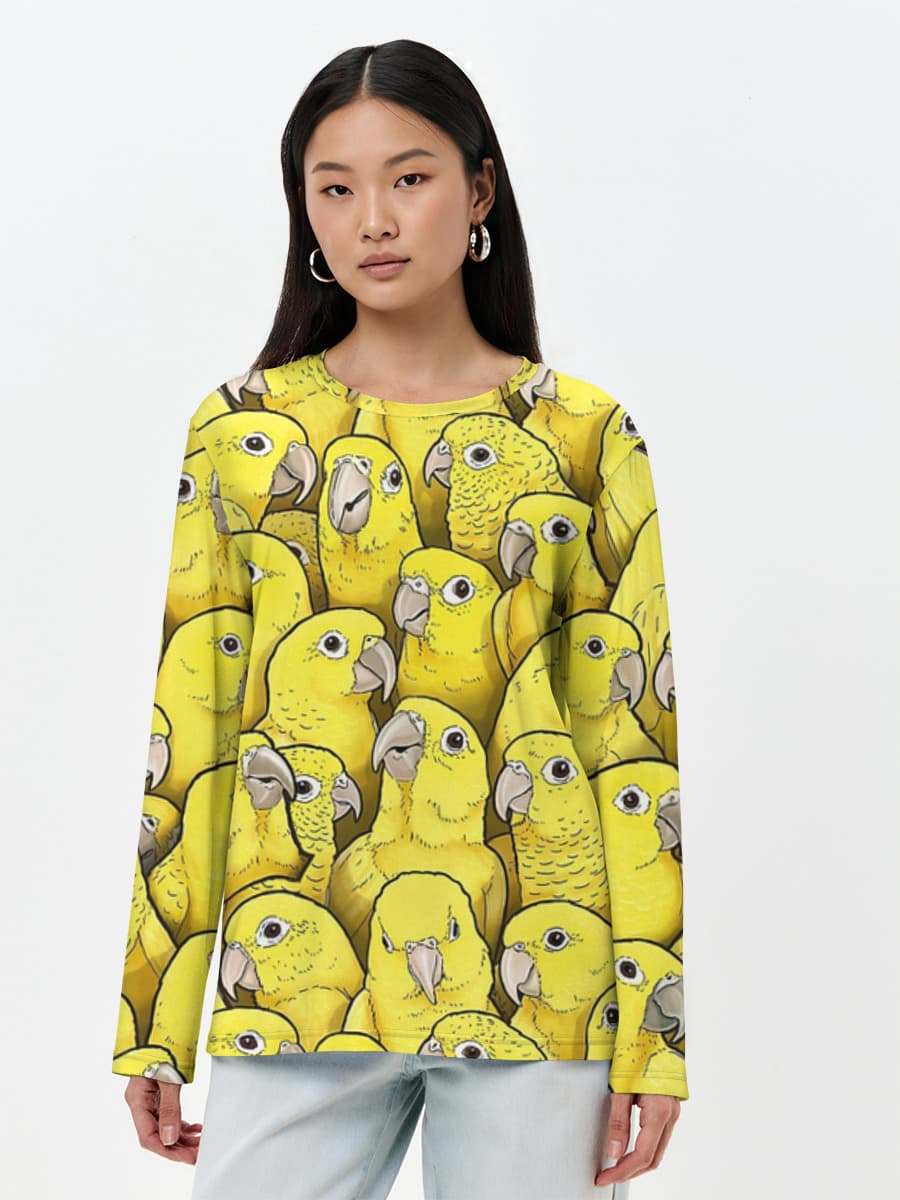 Camisa de manga larga para mujer. Algodón.