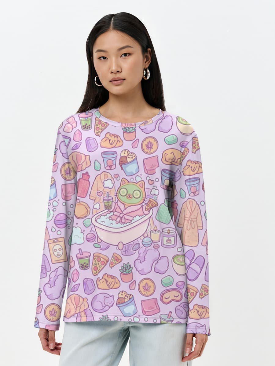 Women's long sleeve shirt. Cotton