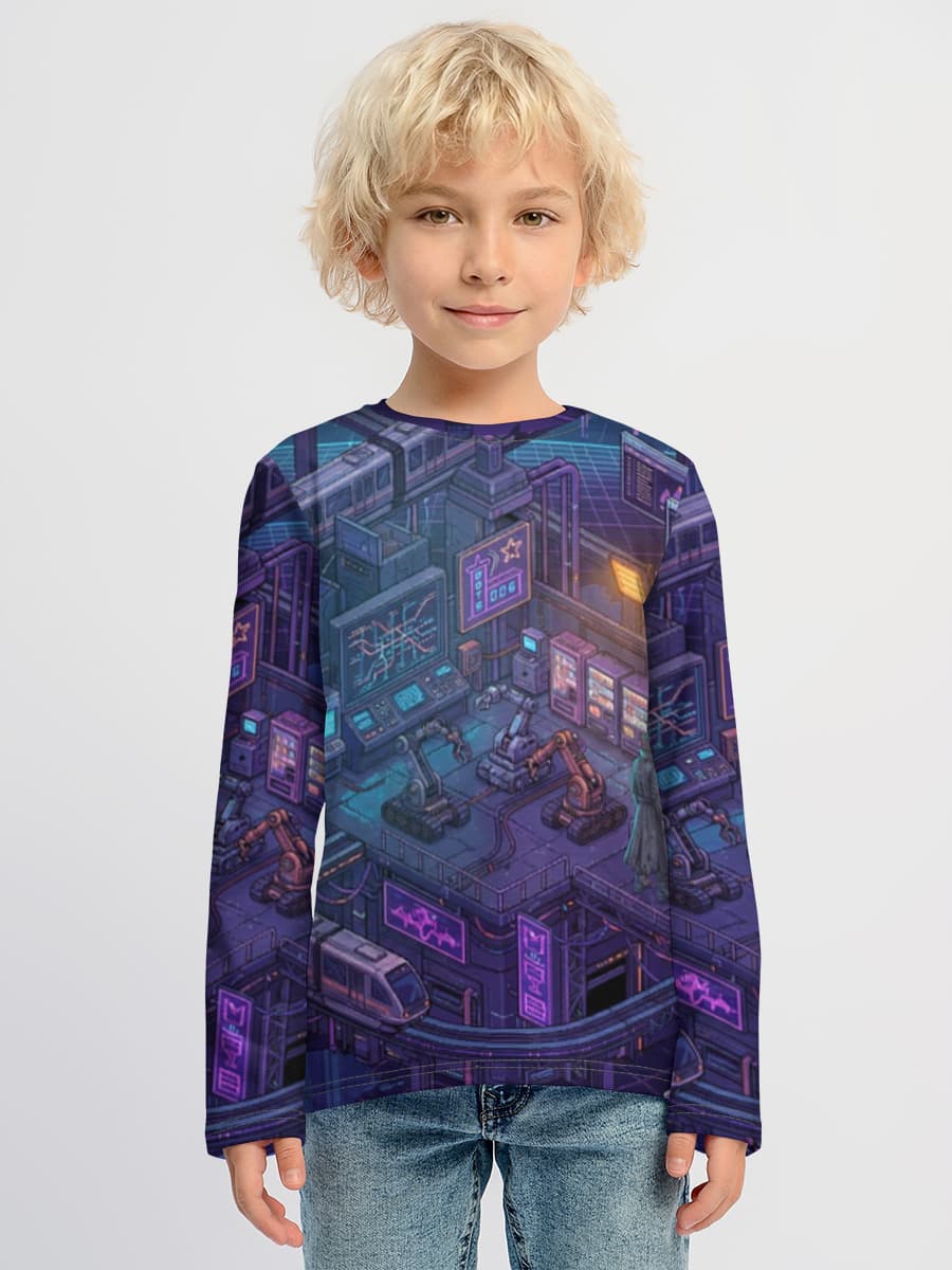 Children's cotton long sleeve shirt