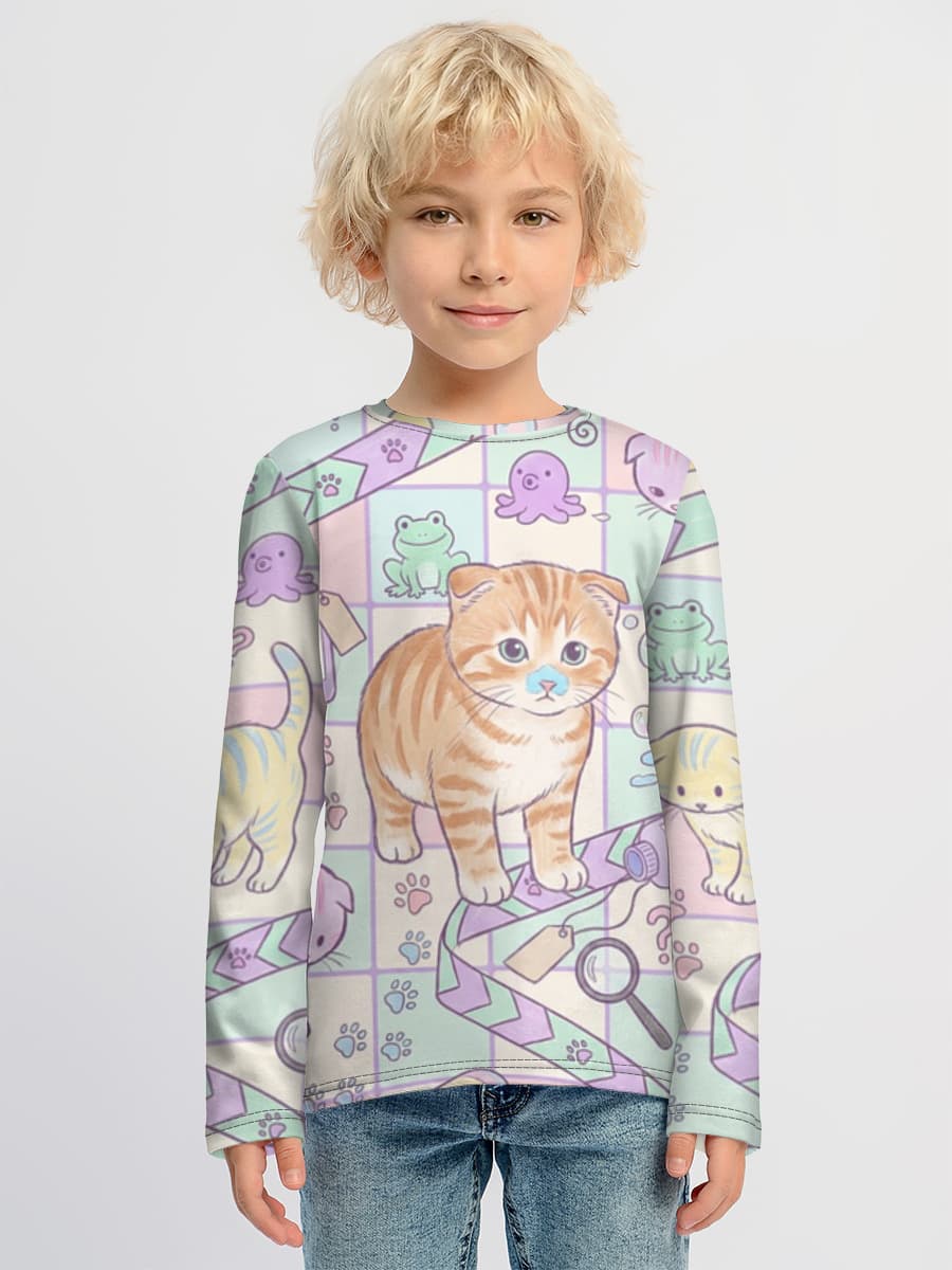 Children's cotton long sleeve shirt
