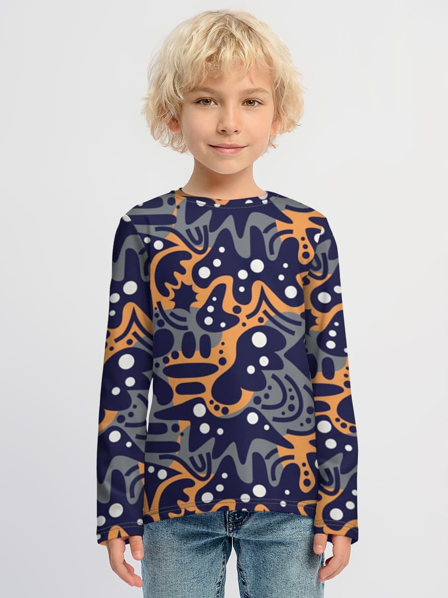 Baumwoll-Langarmshirt Jungen