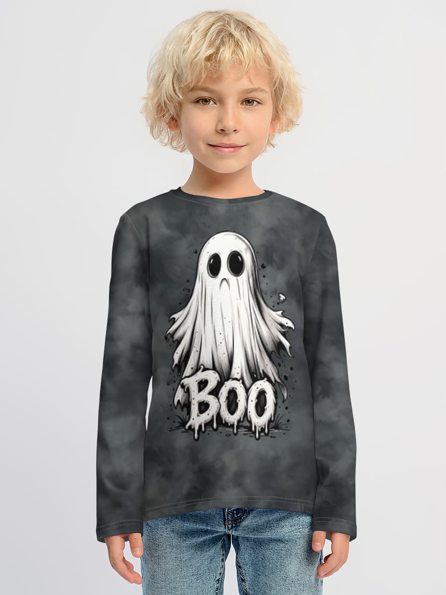 Baumwoll-Langarmshirt Jungen