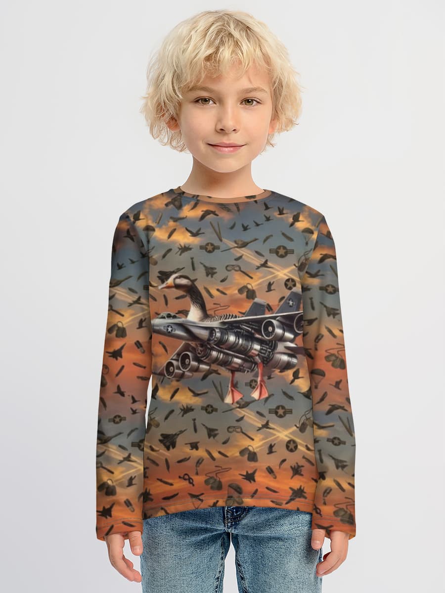 Baumwoll-Langarmshirt Jungen