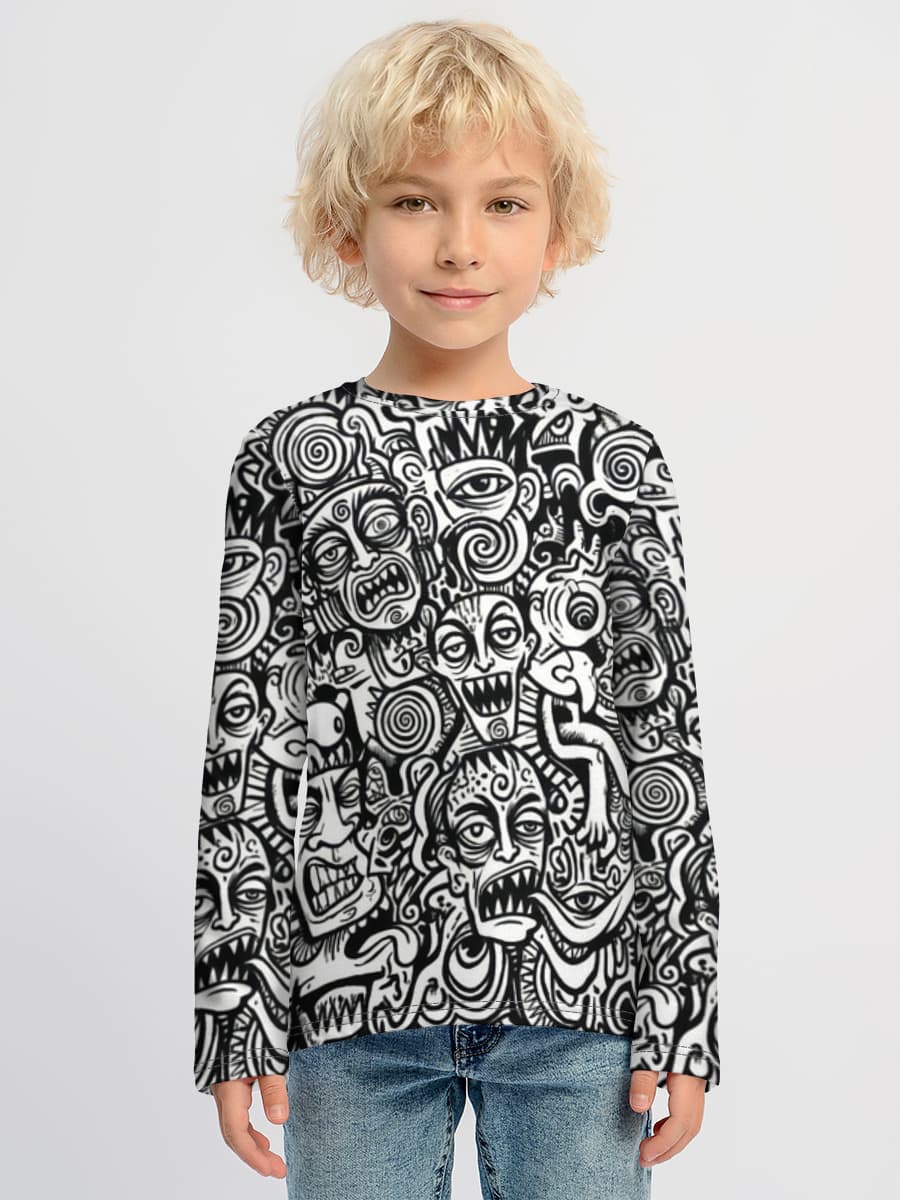 Boys' cotton long sleeve shirt