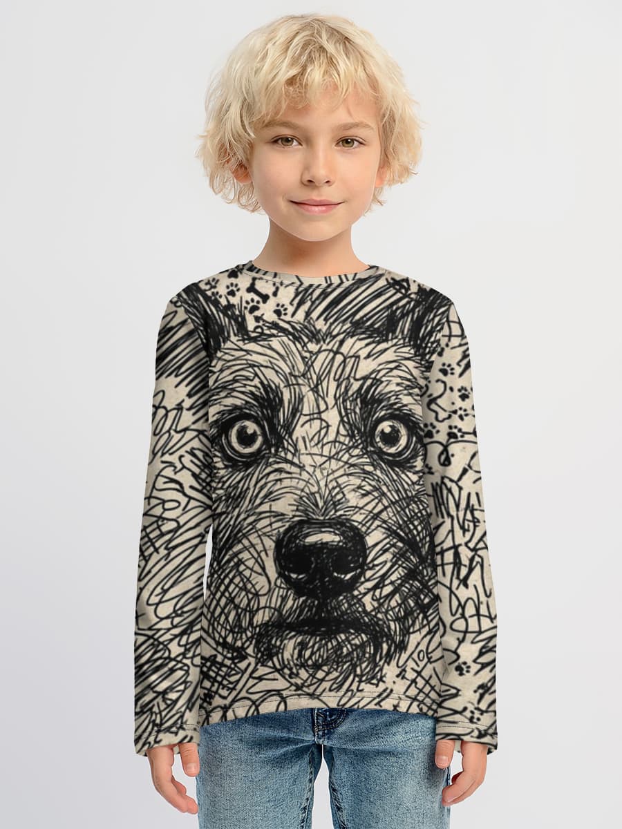 Children's cotton long sleeve shirt