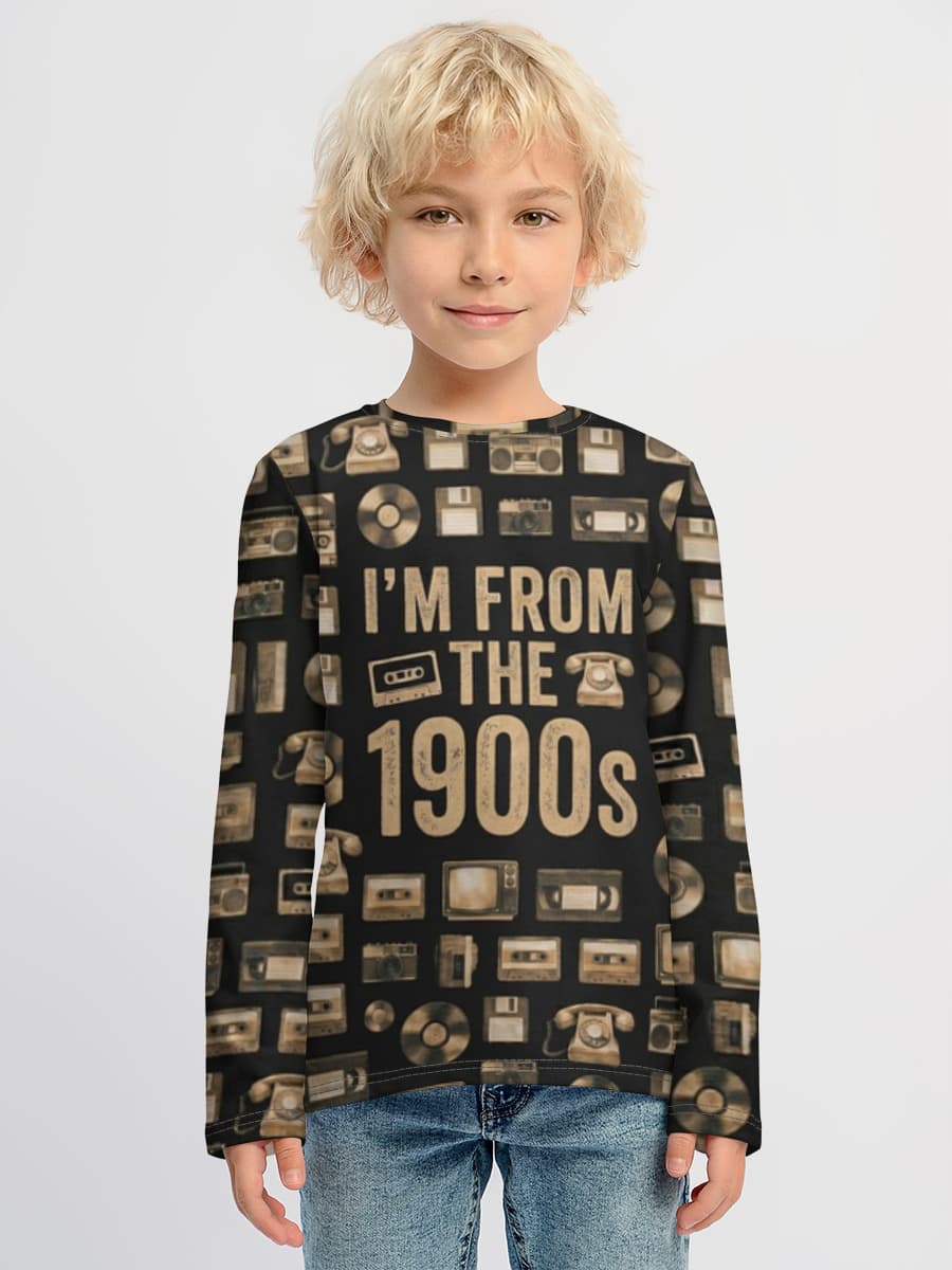 Baumwoll-Langarmshirt Jungen