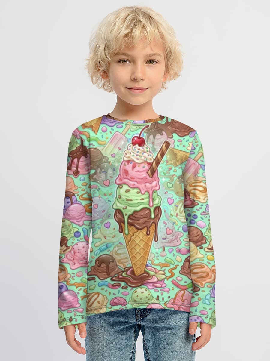 Children's cotton long sleeve shirt