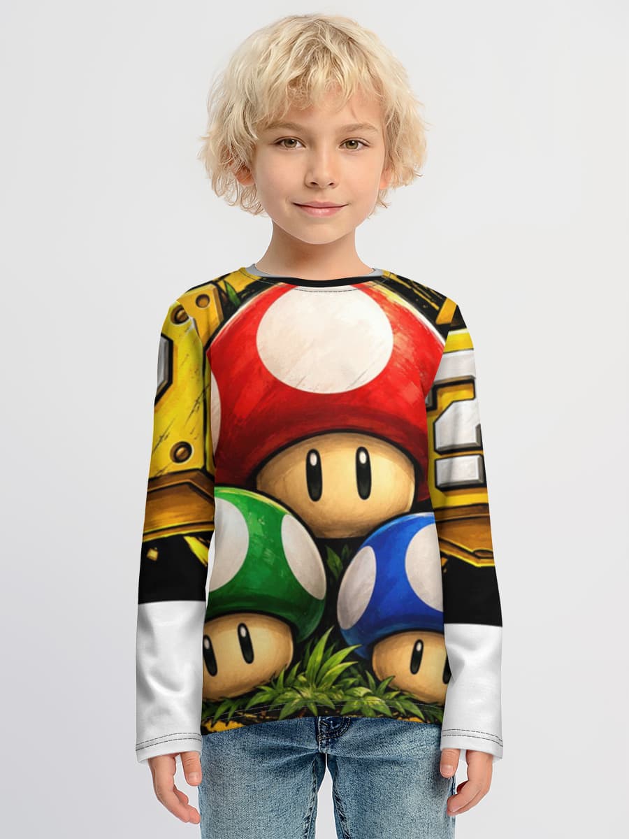 Boys' cotton long sleeve shirt