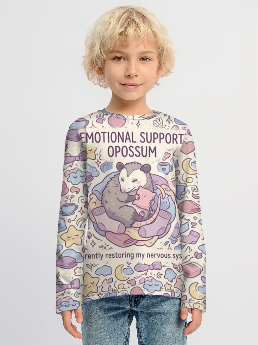 Boys' cotton long sleeve shirt