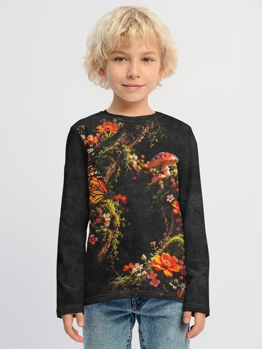 Boys' cotton long sleeve shirt