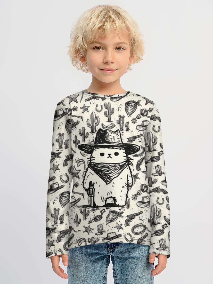 Children's cotton long sleeve shirt