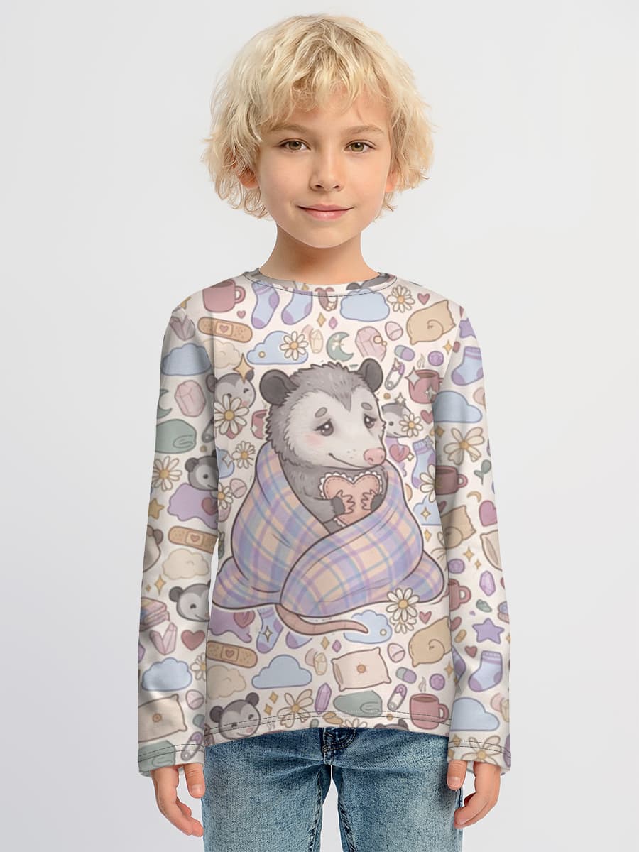Kinder Baumwoll Langarmshirt