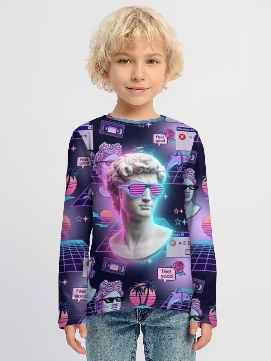 Children's cotton long sleeve shirt