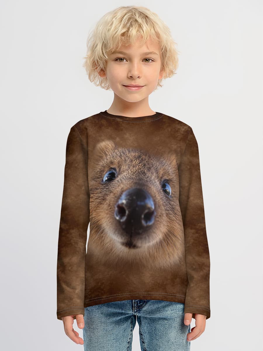 Baumwoll-Langarmshirt Jungen