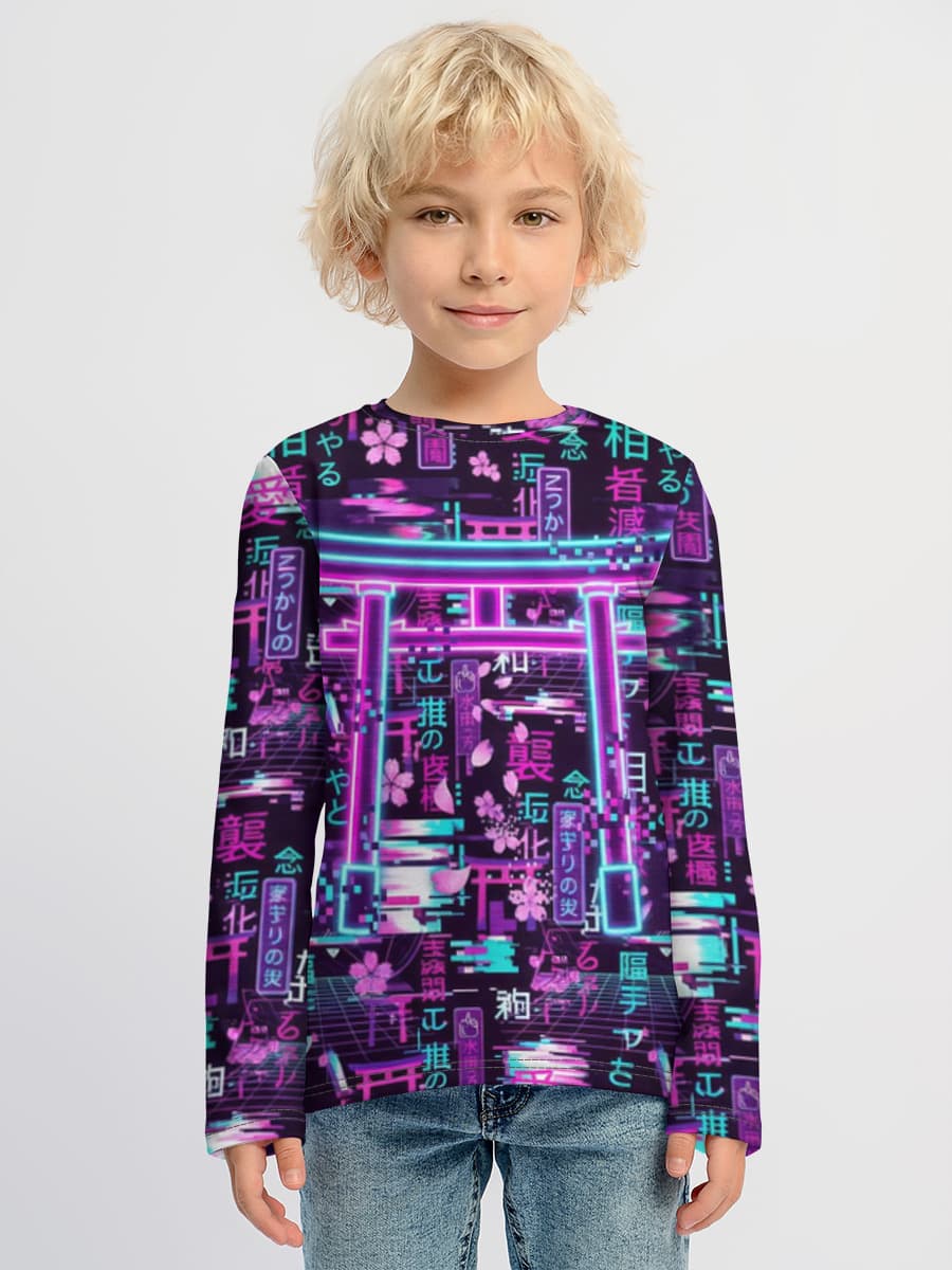 Children's cotton long sleeve shirt