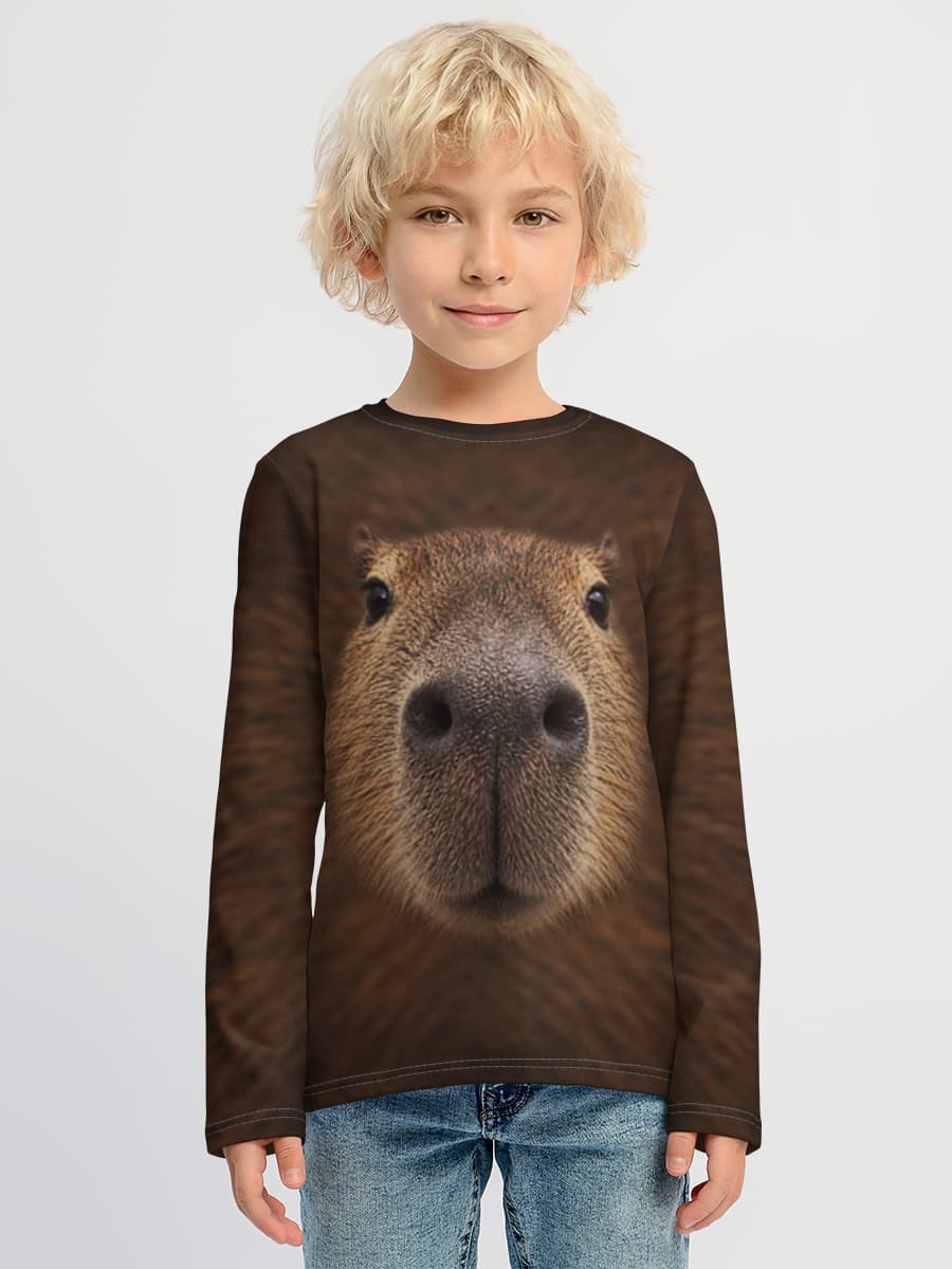 Baumwoll-Langarmshirt Jungen