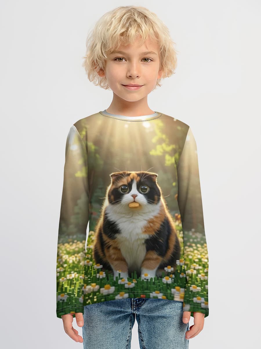 Children's cotton long sleeve shirt