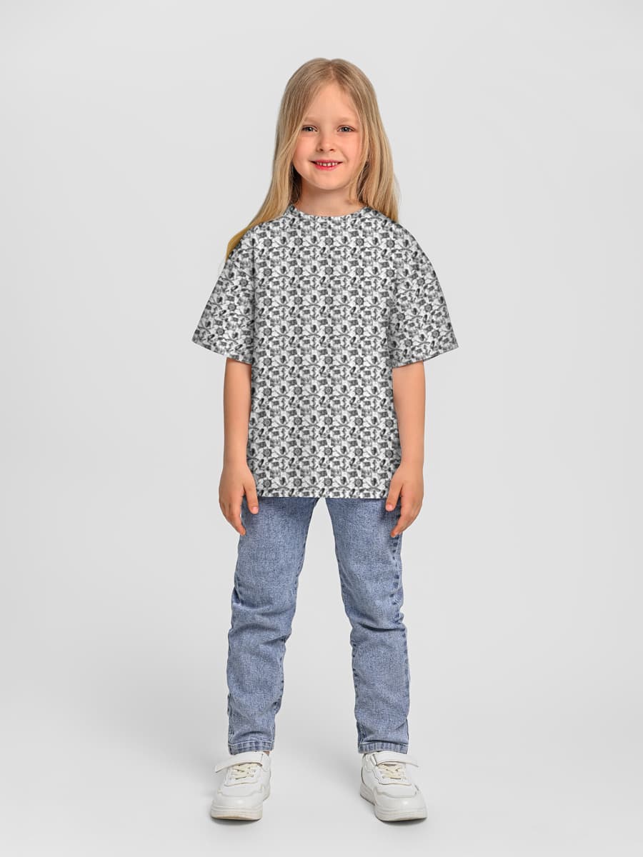 女の子 ビッグシルエット コットンTシャツ