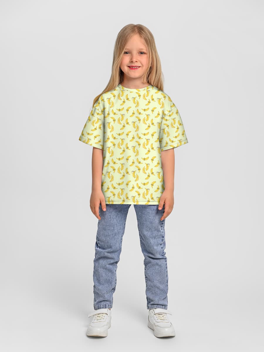 Oversized Baumwoll-T-Shirt Mädchen