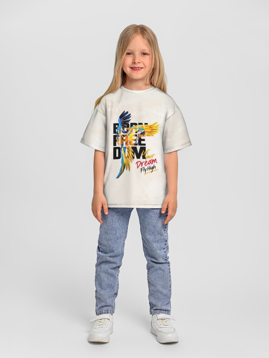Camiseta Oversize de Algodón Niña