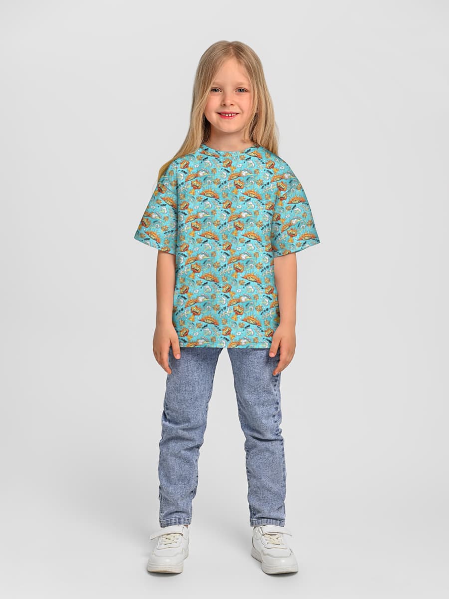 女の子 ビッグシルエット コットンTシャツ