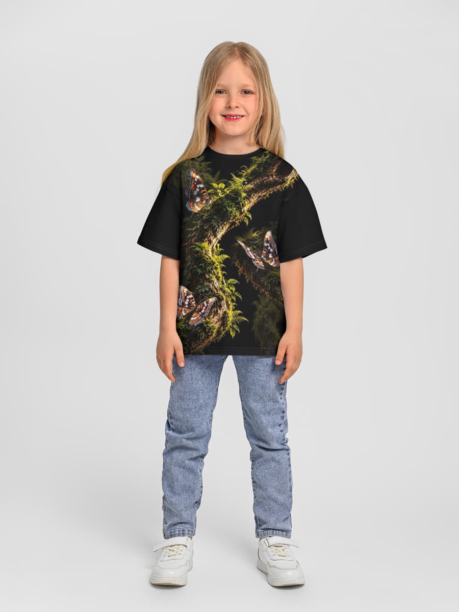 Oversized Baumwoll-T-Shirt Mädchen