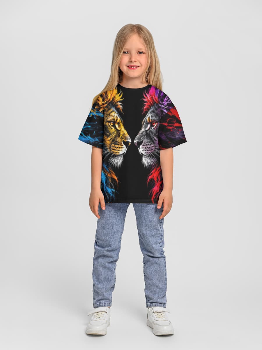 女の子 ビッグシルエット コットンTシャツ