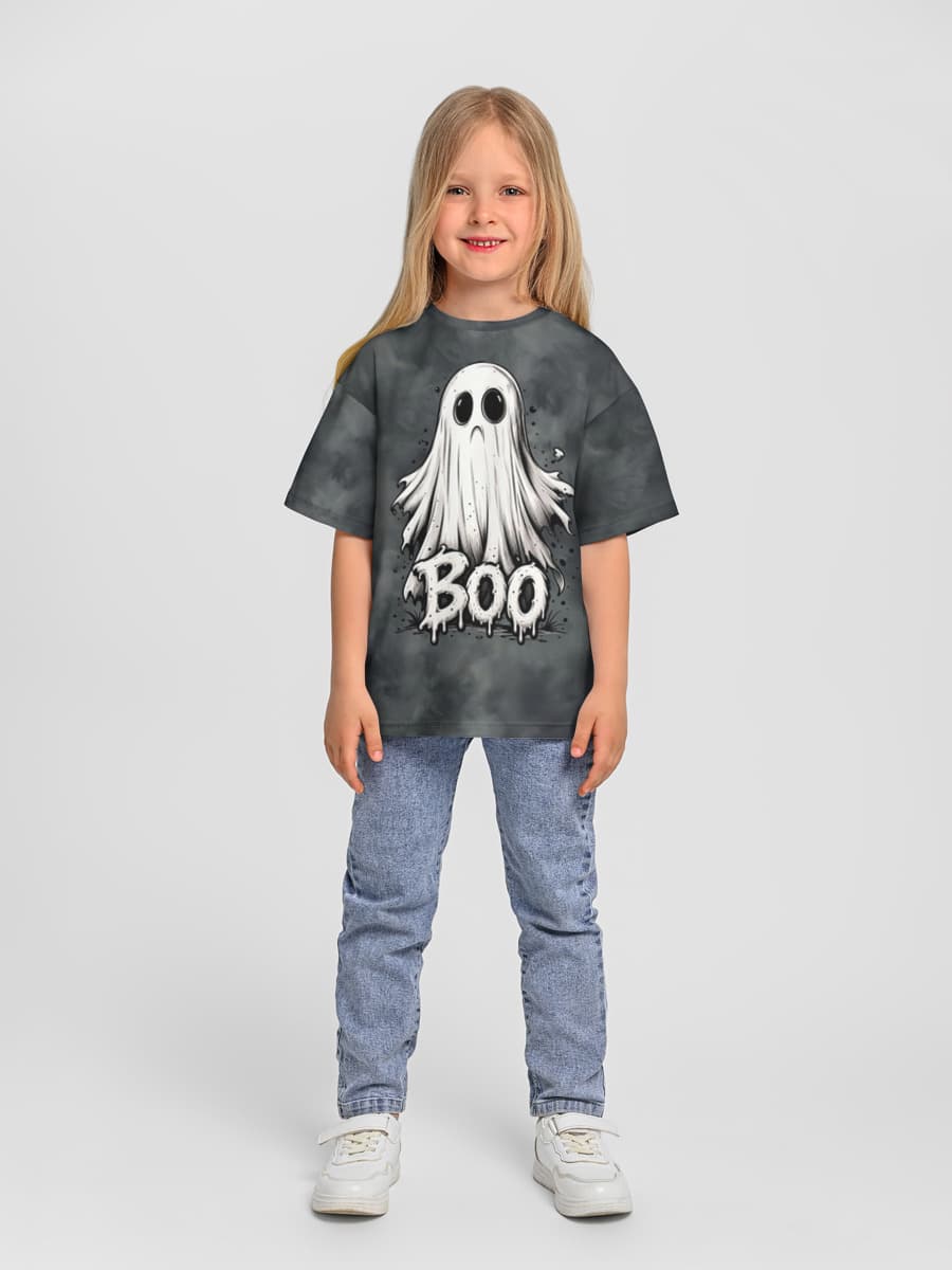 Oversized Baumwoll-T-Shirt Mädchen