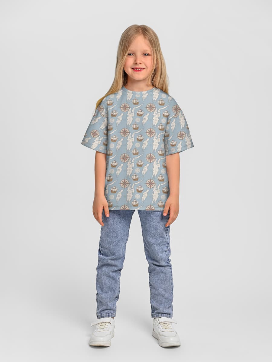 Oversized Baumwoll-T-Shirt Mädchen