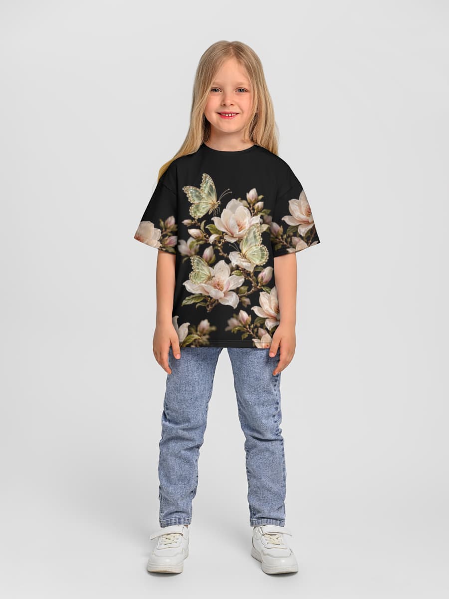 Oversized Baumwoll-T-Shirt Mädchen
