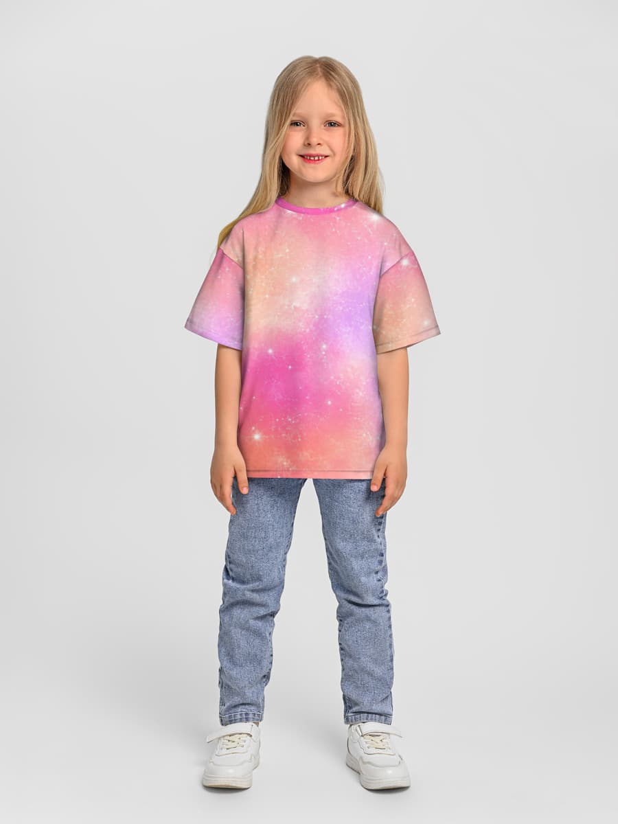 女の子 ビッグシルエット コットンTシャツ